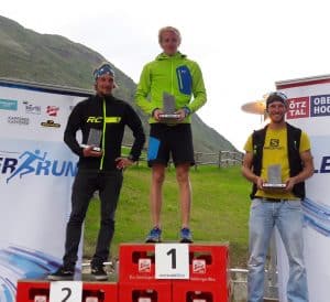 Matthias am Podium mit Philipp Brugger