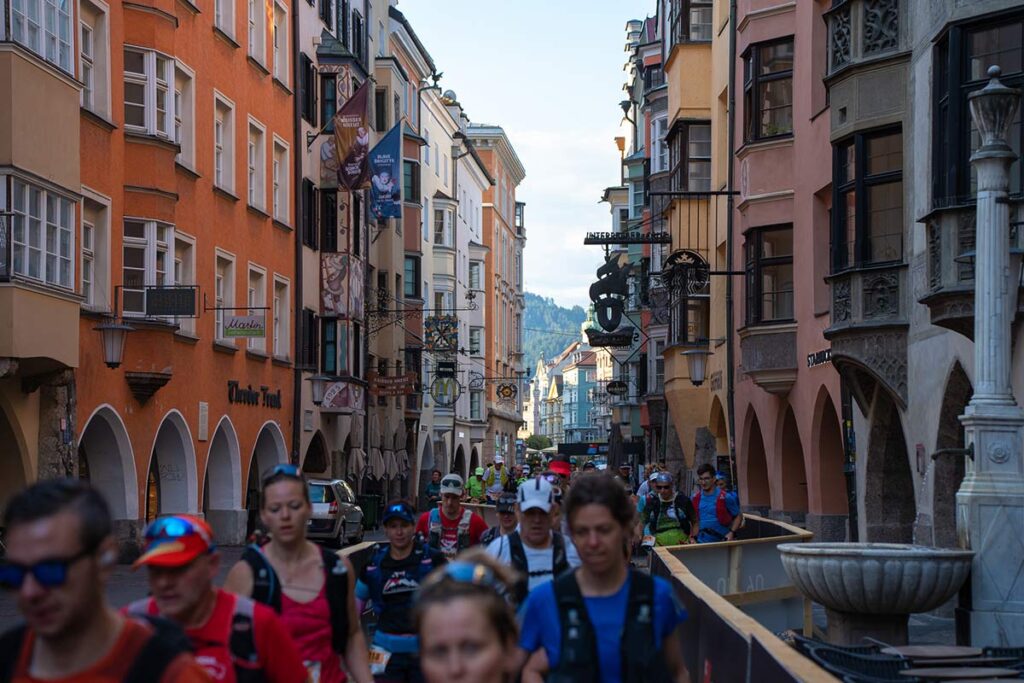 Auf dem angelegten Trail in der Innsbrucker Altstadt führten einige der diesjährigen Strecken des IATF.