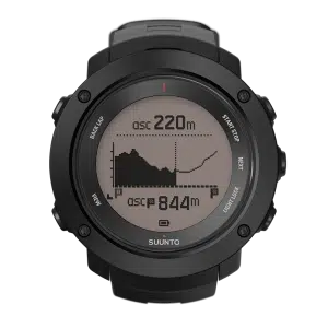 Die Uhr zeigt genau an, wieviele der Höhenmeter man bereits geschafft hat und wo man sich auf der Strecke befindet.